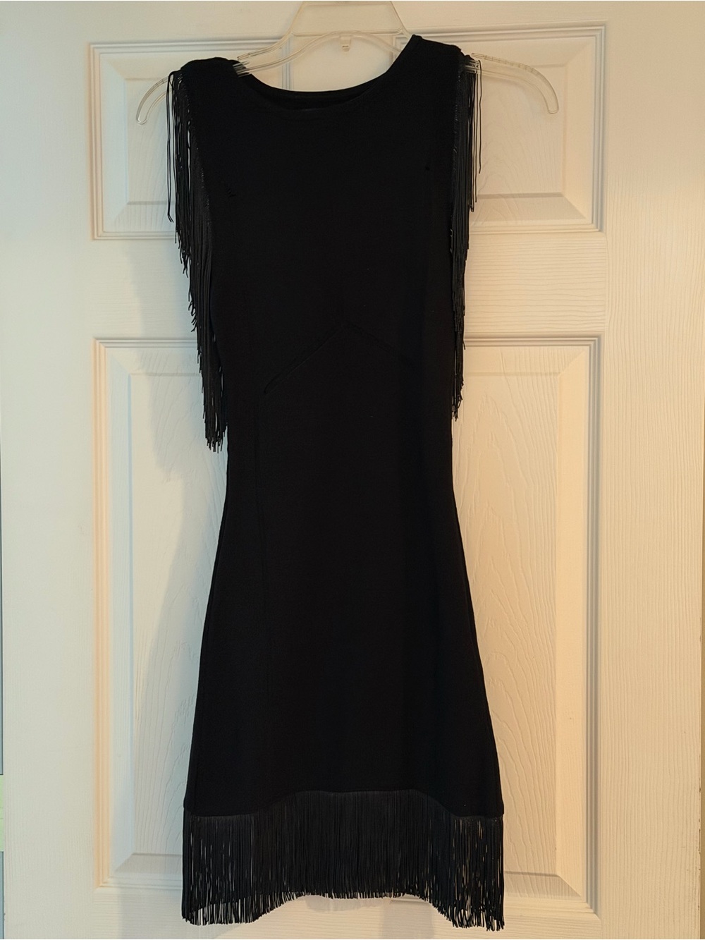 ASOS Black Fringe Mini Dress